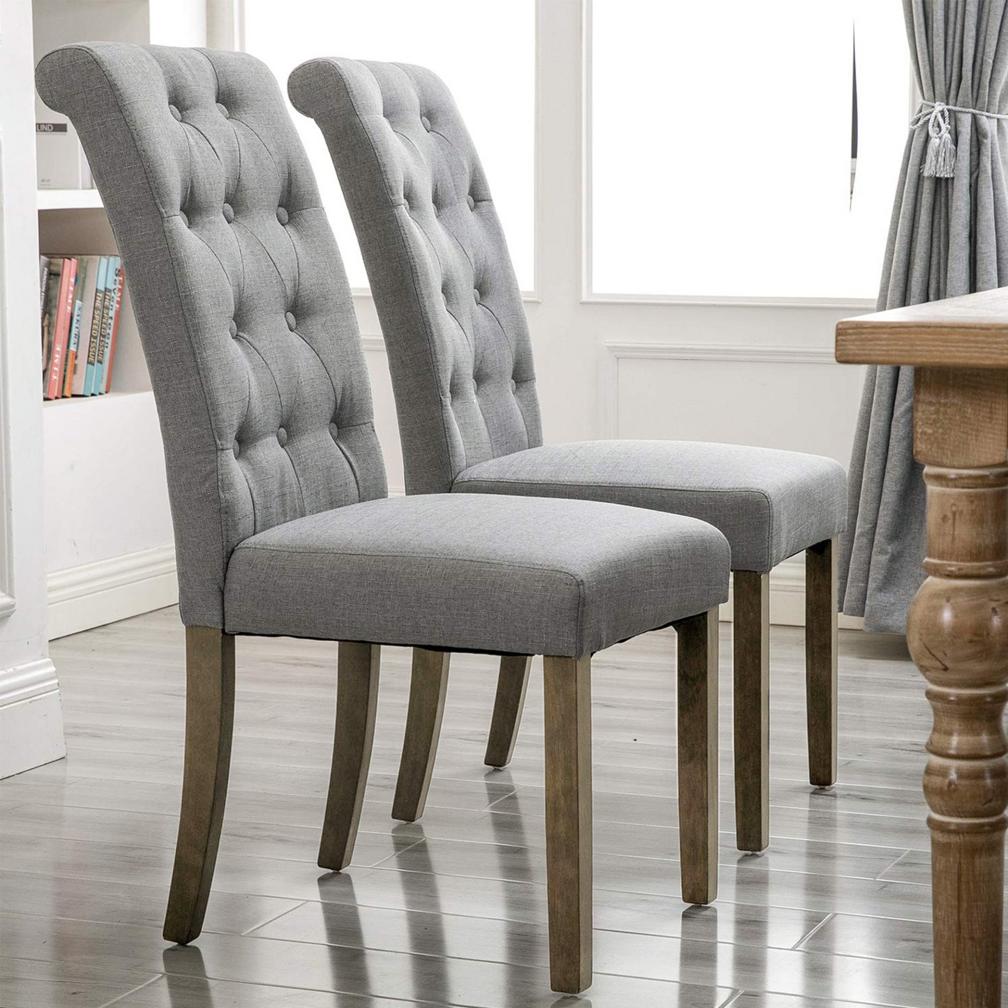 Sofa & Chair sets | Aristocratic Style Dining Chair Noble and Elegant Solid Wood Tufted Dining Chair Dining Room Set (Set of 2) | casafoyer.myshopify.com