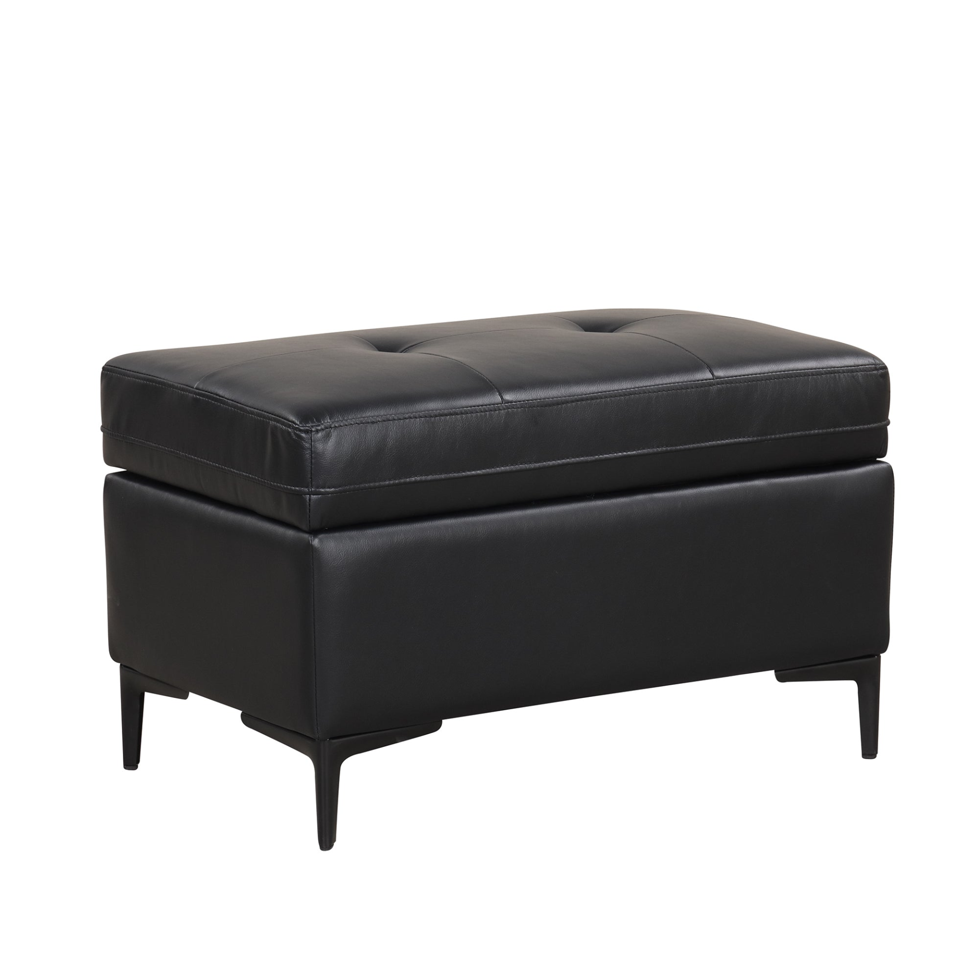 Sofa & Chair sets | L-Shaped Corner Sofa Pu Leather Sectional Sofa Couch with Movable Storage Ottomans for Living Room, Black | casafoyer.myshopify.com