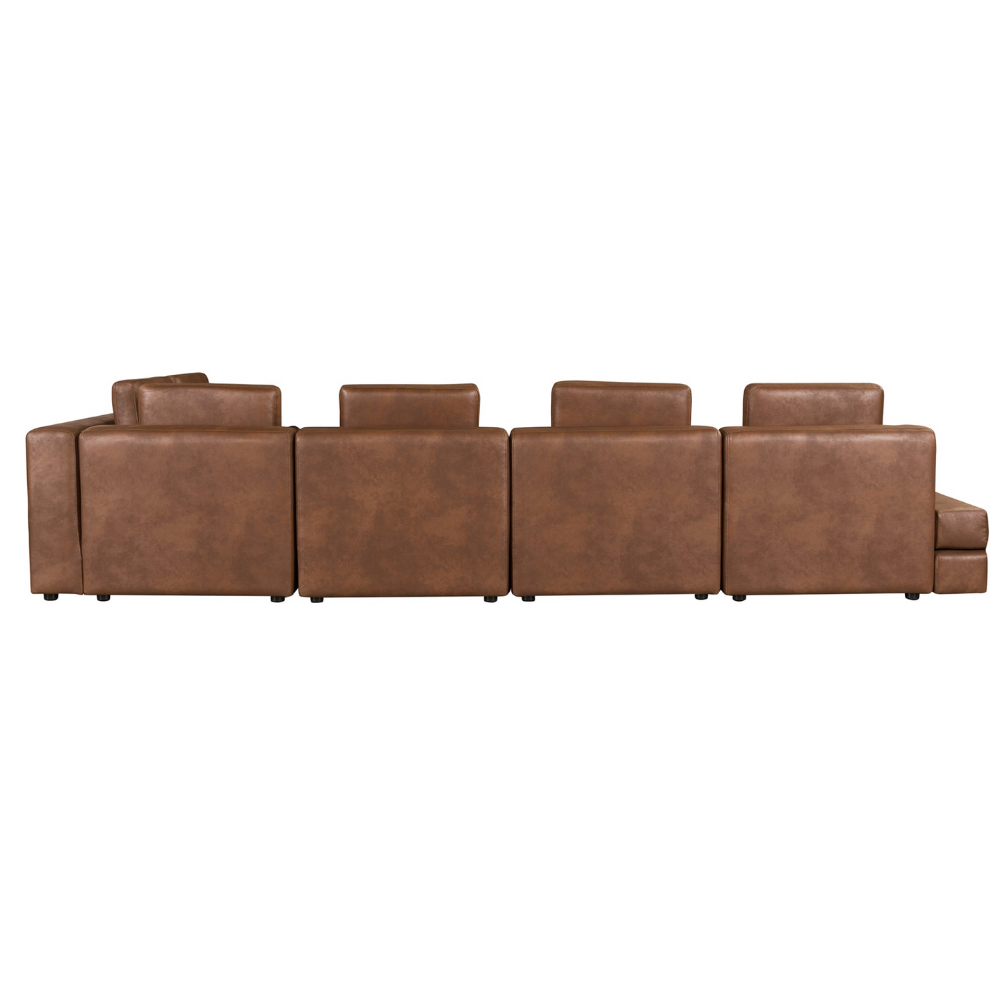 [product_type] | 112.7" Modular Sectional Sofa Corner Sofa Chaise Lounge with Movable Ottoman, Brown - Elegant and Versatile | casafoyer.myshopify.com