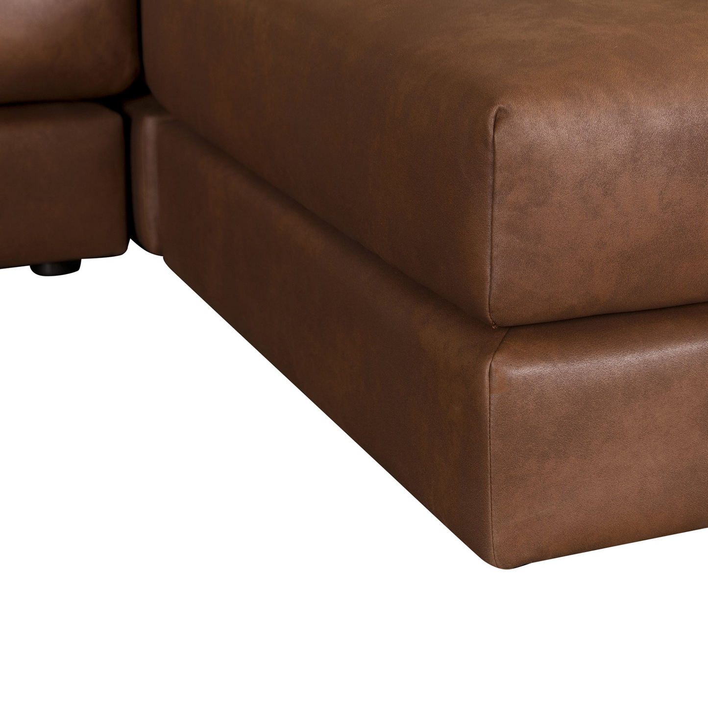 [product_type] | 112.7" Modular Sectional Sofa Corner Sofa Chaise Lounge with Movable Ottoman, Brown - Elegant and Versatile | casafoyer.myshopify.com