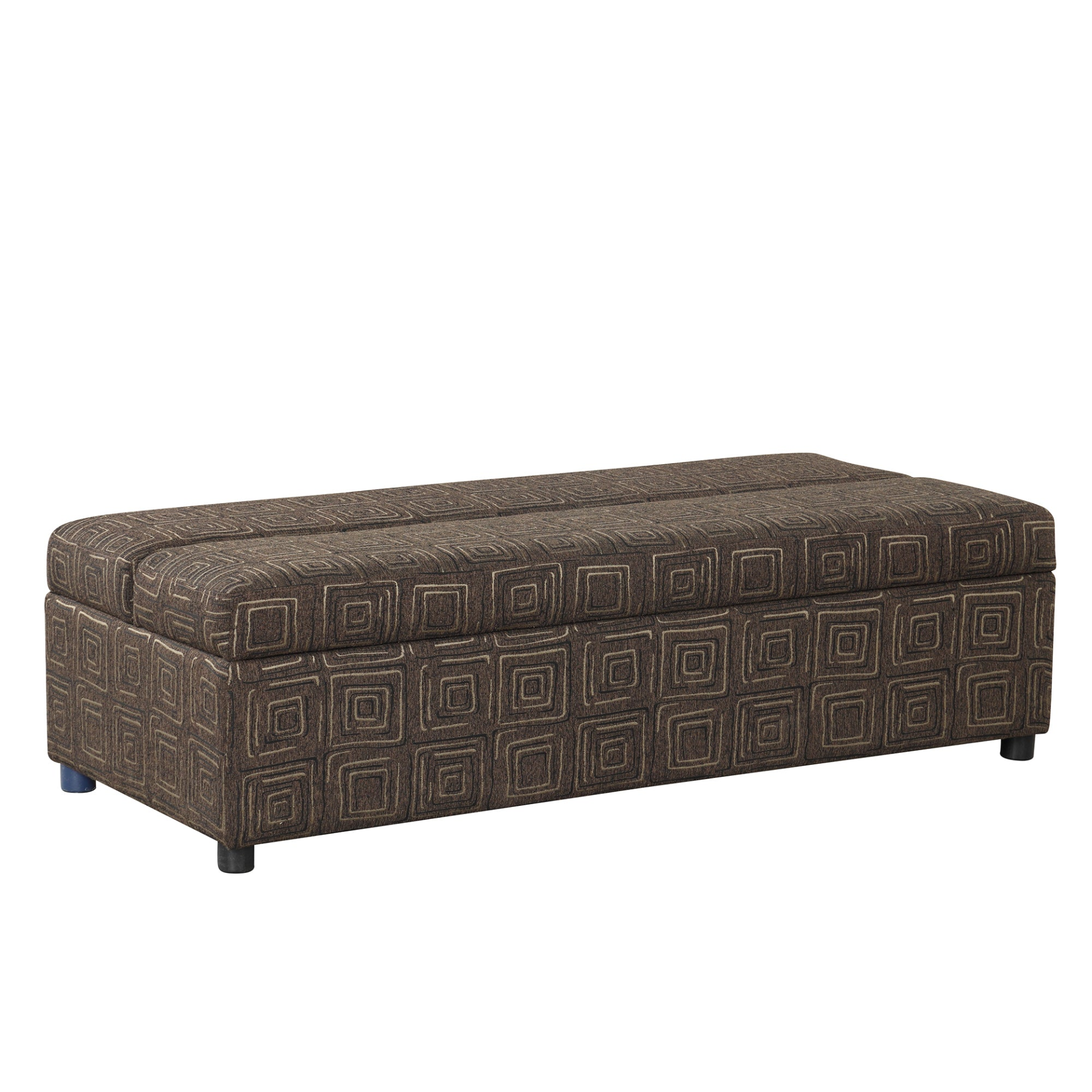 OTTOMAN | Full Size Folding Ottoman Sleeper Bed with Mattress Convertible Guest Bed Brown | casafoyer.myshopify.com