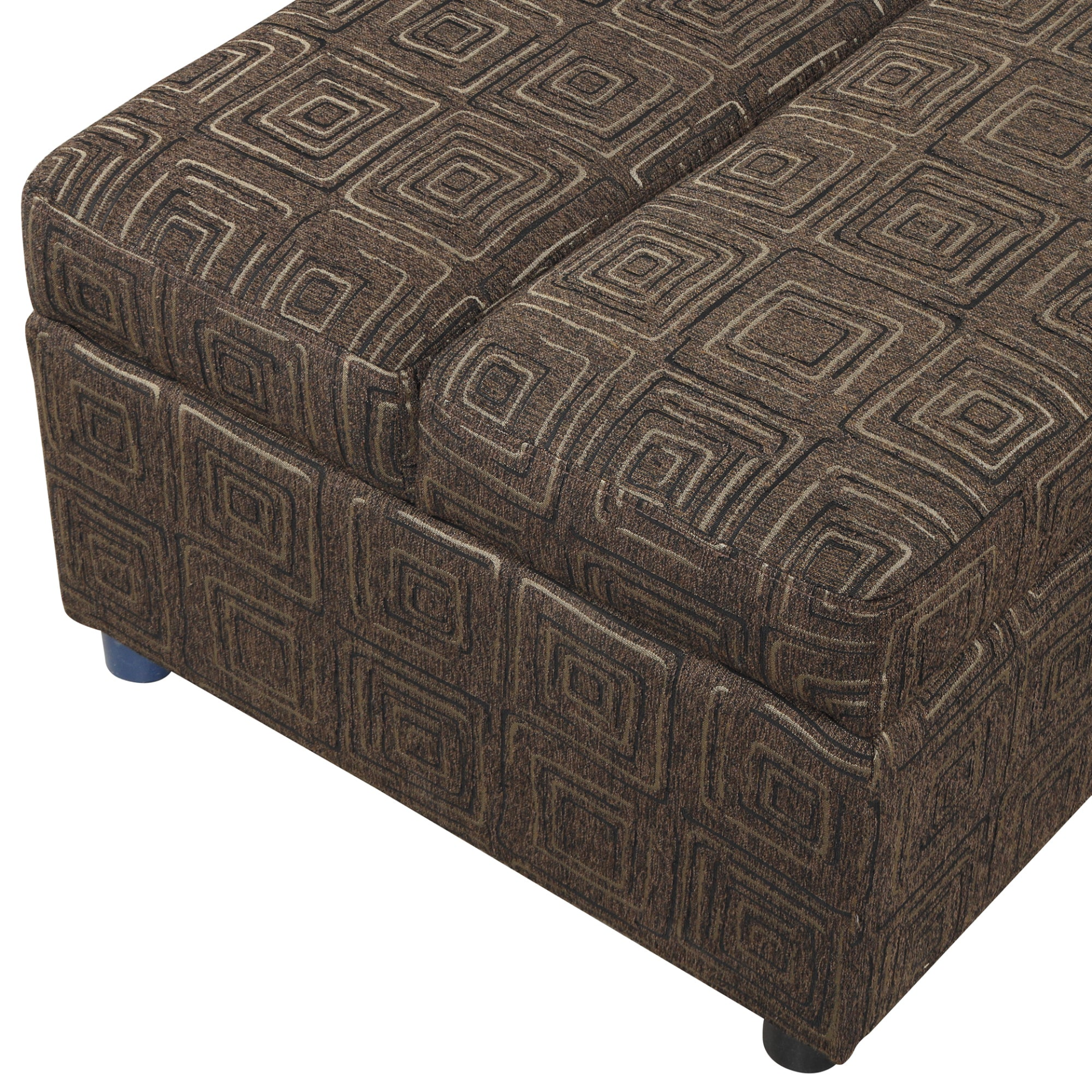 OTTOMAN | Full Size Folding Ottoman Sleeper Bed with Mattress Convertible Guest Bed Brown | casafoyer.myshopify.com