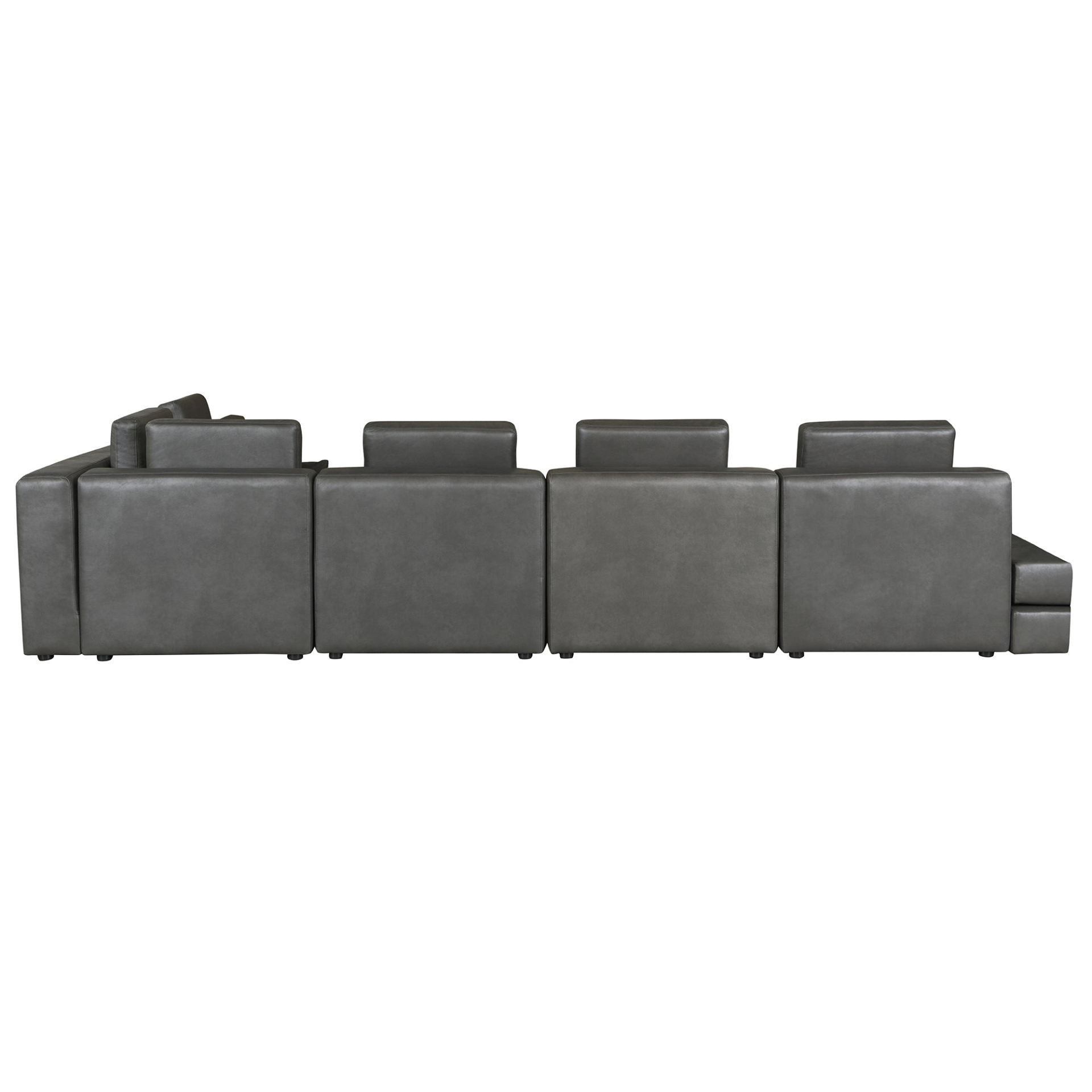 [product_type] | 112.7" Modular Sectional Sofa Corner Sofa Chaise Lounge with Movable Ottoman for Living Room, Black | casafoyer.myshopify.com