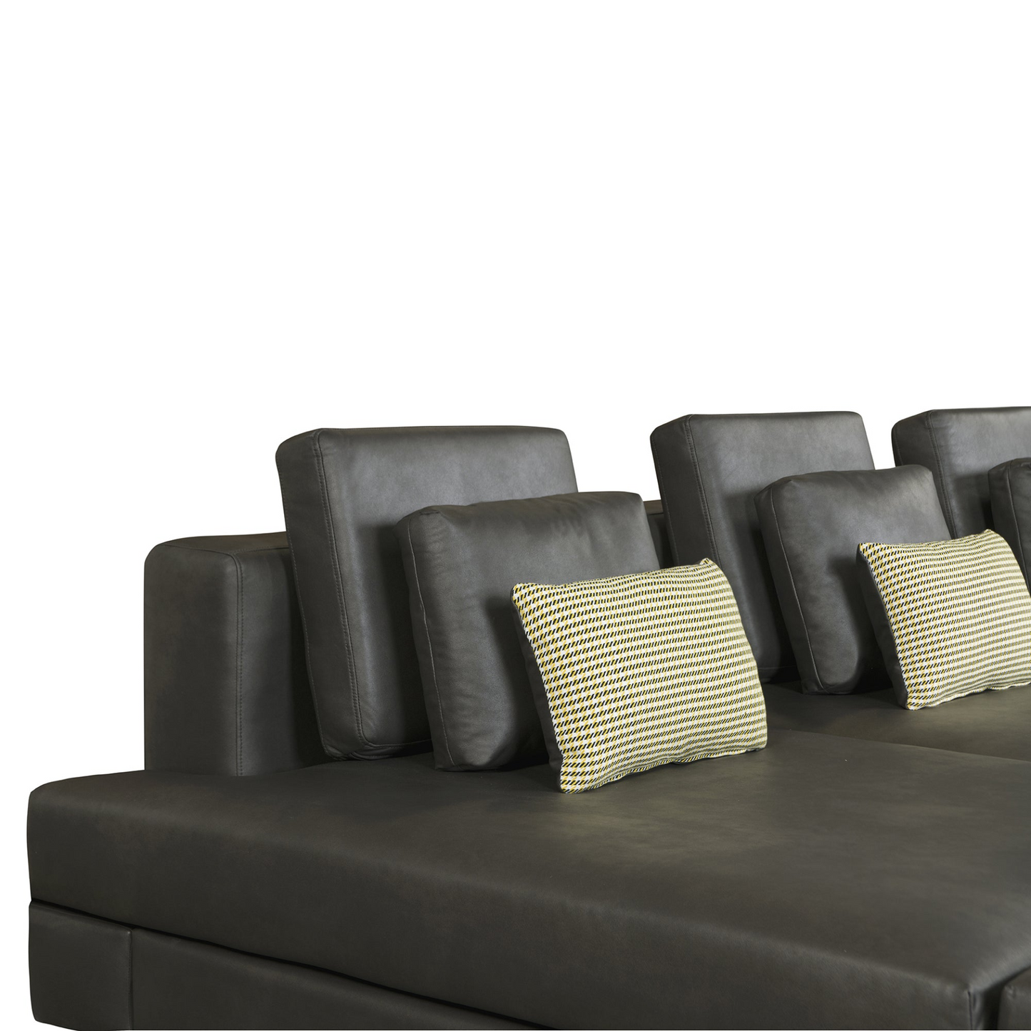 [product_type] | 112.7" Modular Sectional Sofa Corner Sofa Chaise Lounge with Movable Ottoman for Living Room, Black | casafoyer.myshopify.com