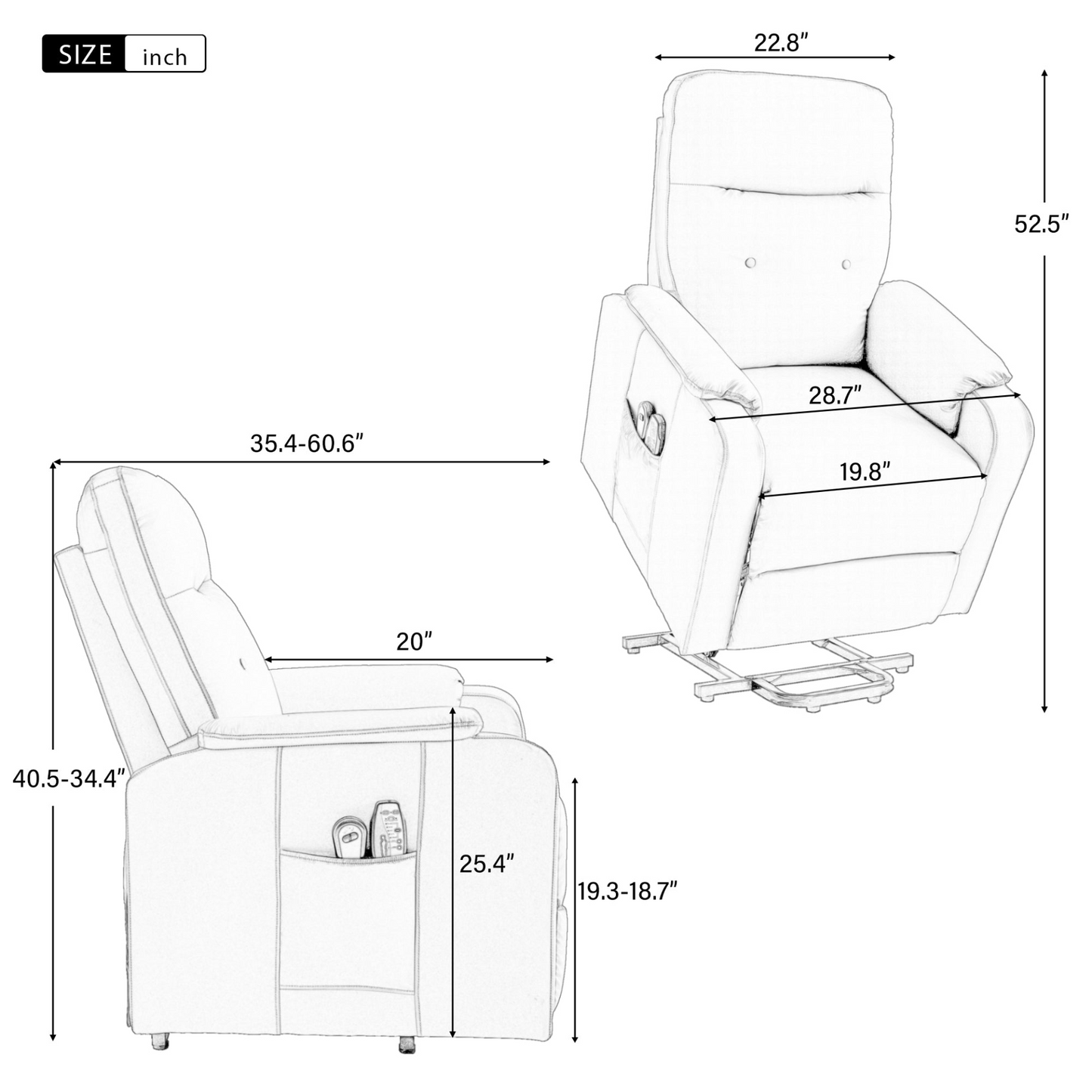 Sofa & Chair sets | Massage Recliner Chair Electric Power Lift Chairs with Side Pocket, Adjustable Massage and Heating Function for Adults and Seniors, Squirrel grey | casafoyer.myshopify.com