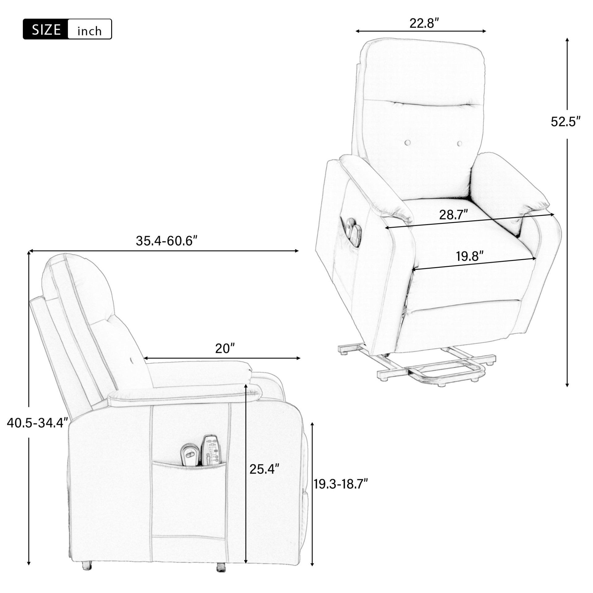 Sofa & Chair sets | Massage Recliner Chair Electric Power Lift Chairs with Side Pocket, Adjustable Massage and Heating Function for Adults and Seniors, Squirrel grey | casafoyer.myshopify.com