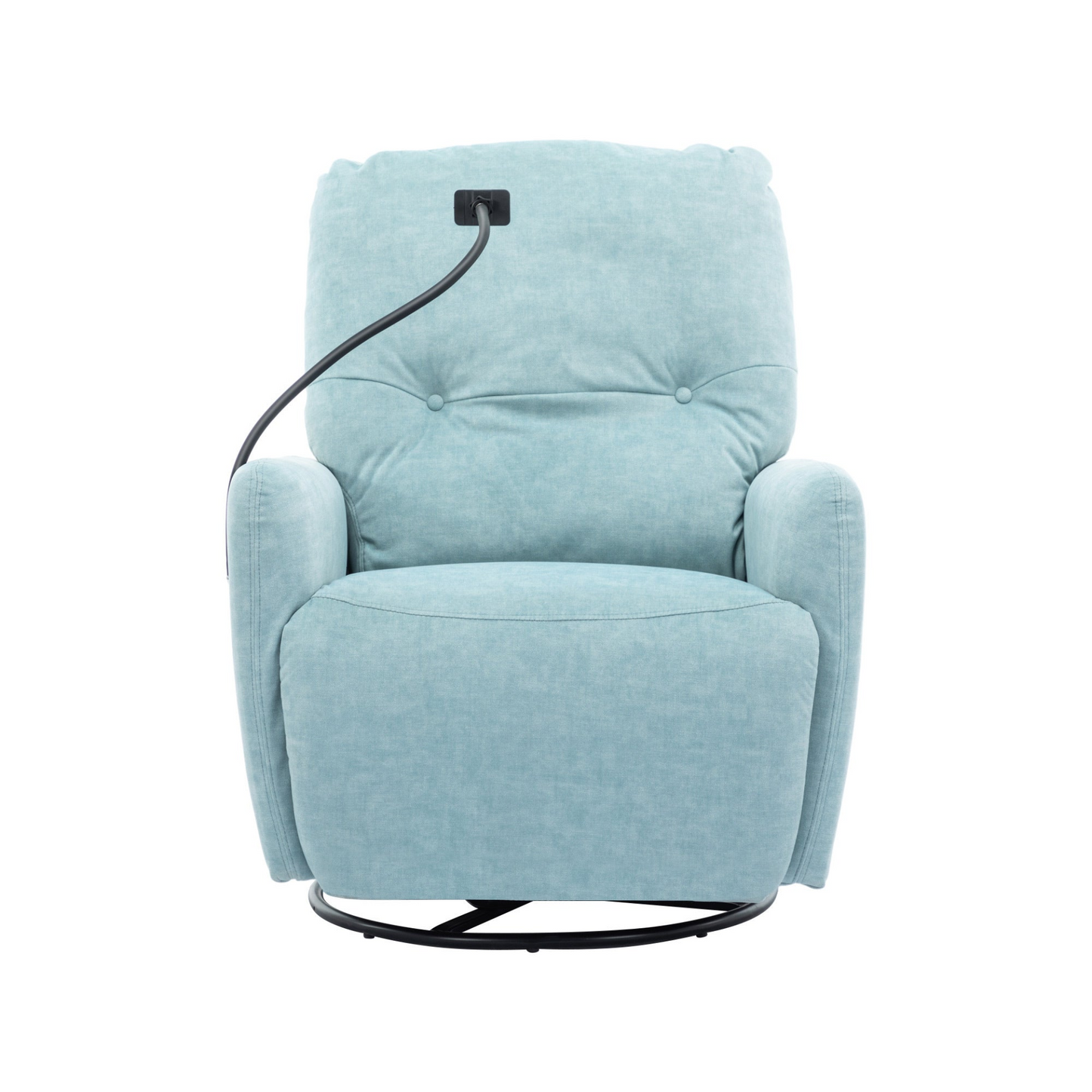 Sofa & Chair sets | 270 Degree Swivel Electric Recliner Home Theater Seating Single Reclining Sofa Rocking Motion Recliner with a Phone Holder for Living Room, Blue | casafoyer.myshopify.com