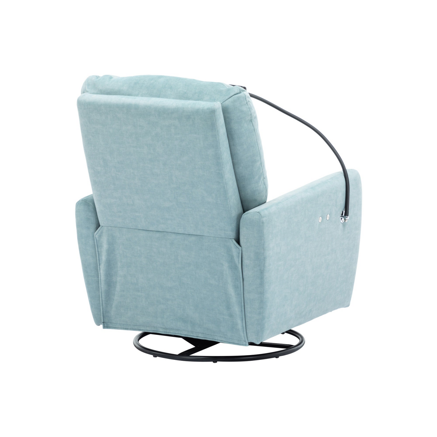 Sofa & Chair sets | 270 Degree Swivel Electric Recliner Home Theater Seating Single Reclining Sofa Rocking Motion Recliner with a Phone Holder for Living Room, Blue | casafoyer.myshopify.com