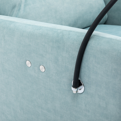 Sofa & Chair sets | 270 Degree Swivel Electric Recliner Home Theater Seating Single Reclining Sofa Rocking Motion Recliner with a Phone Holder for Living Room, Blue | casafoyer.myshopify.com