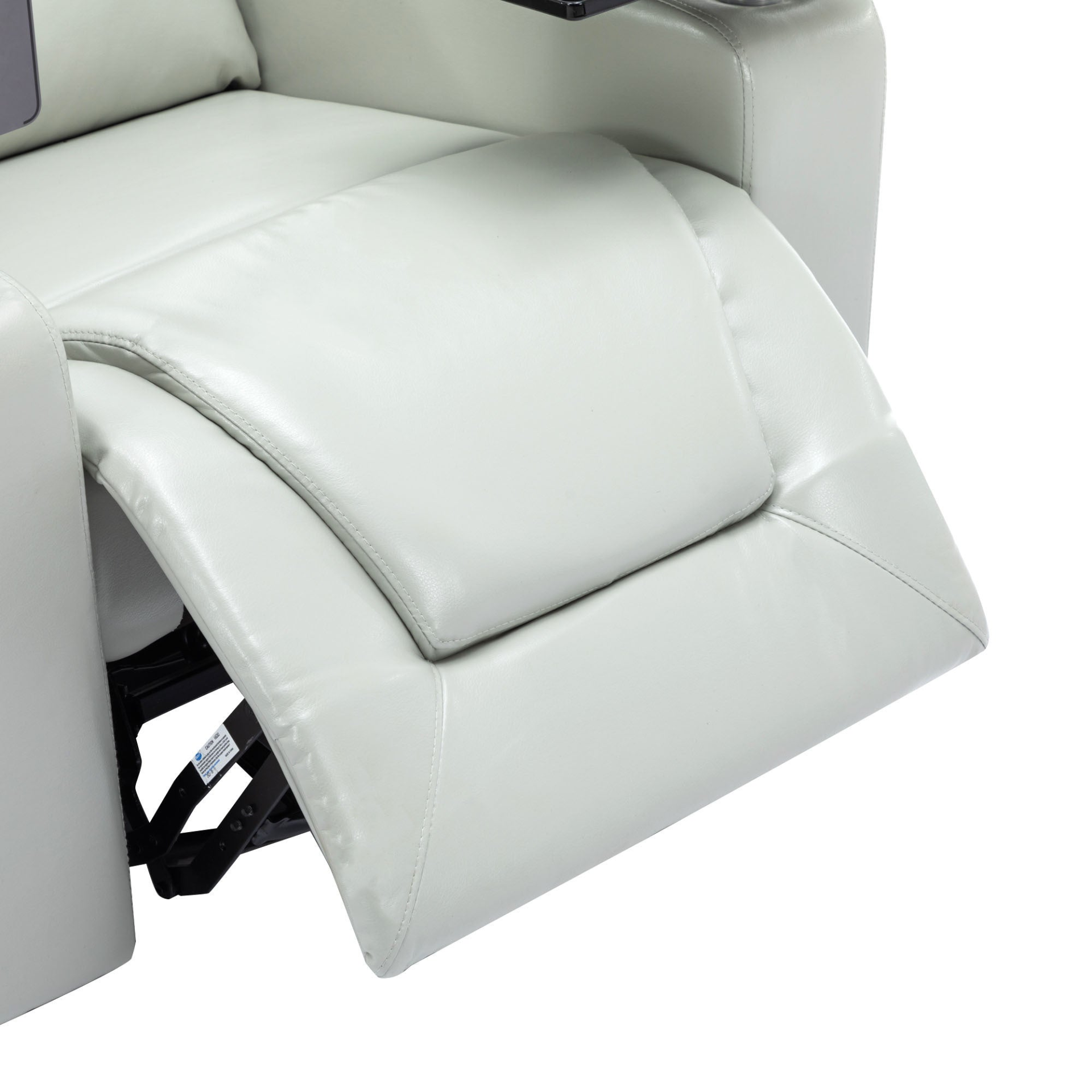 Sofa & Chair sets | 270 Degree Swivel PU Leather Power Recliner Individual Seat Home Theater Recliner with Surround Sound, Cup Holder, Removable Tray Table, Hidden Arm Storage for Living Room, Grey | casafoyer.myshopify.com