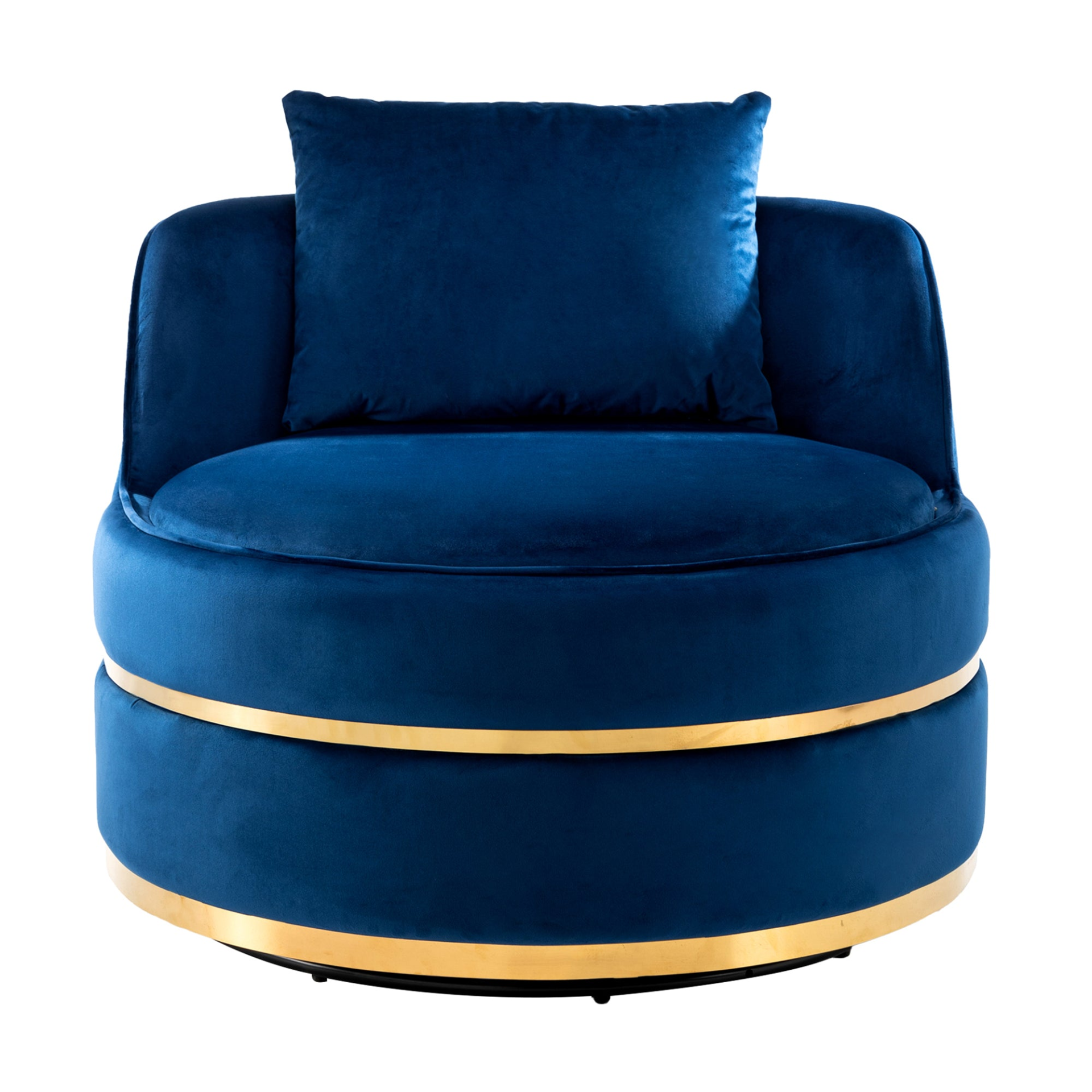 Sofa & Chair sets | 360 Degree Swivel Accent Chair Velvet Modern Upholstered Barrel Chair Over-Sized Soft Chair with Seat Cushion for Living Room, Bedroom, Office, Apartment, Blue | casafoyer.myshopify.com