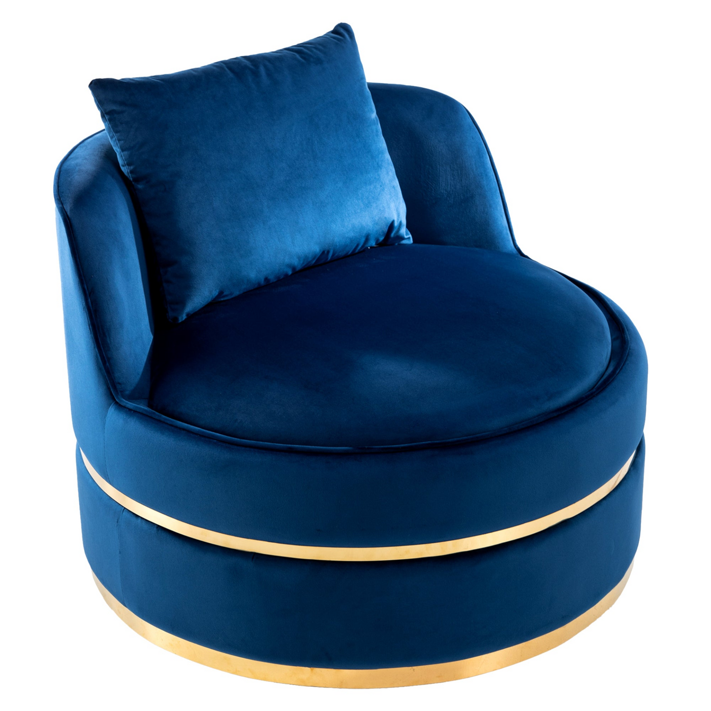 Sofa & Chair sets | 360 Degree Swivel Accent Chair Velvet Modern Upholstered Barrel Chair Over-Sized Soft Chair with Seat Cushion for Living Room, Bedroom, Office, Apartment, Blue | casafoyer.myshopify.com