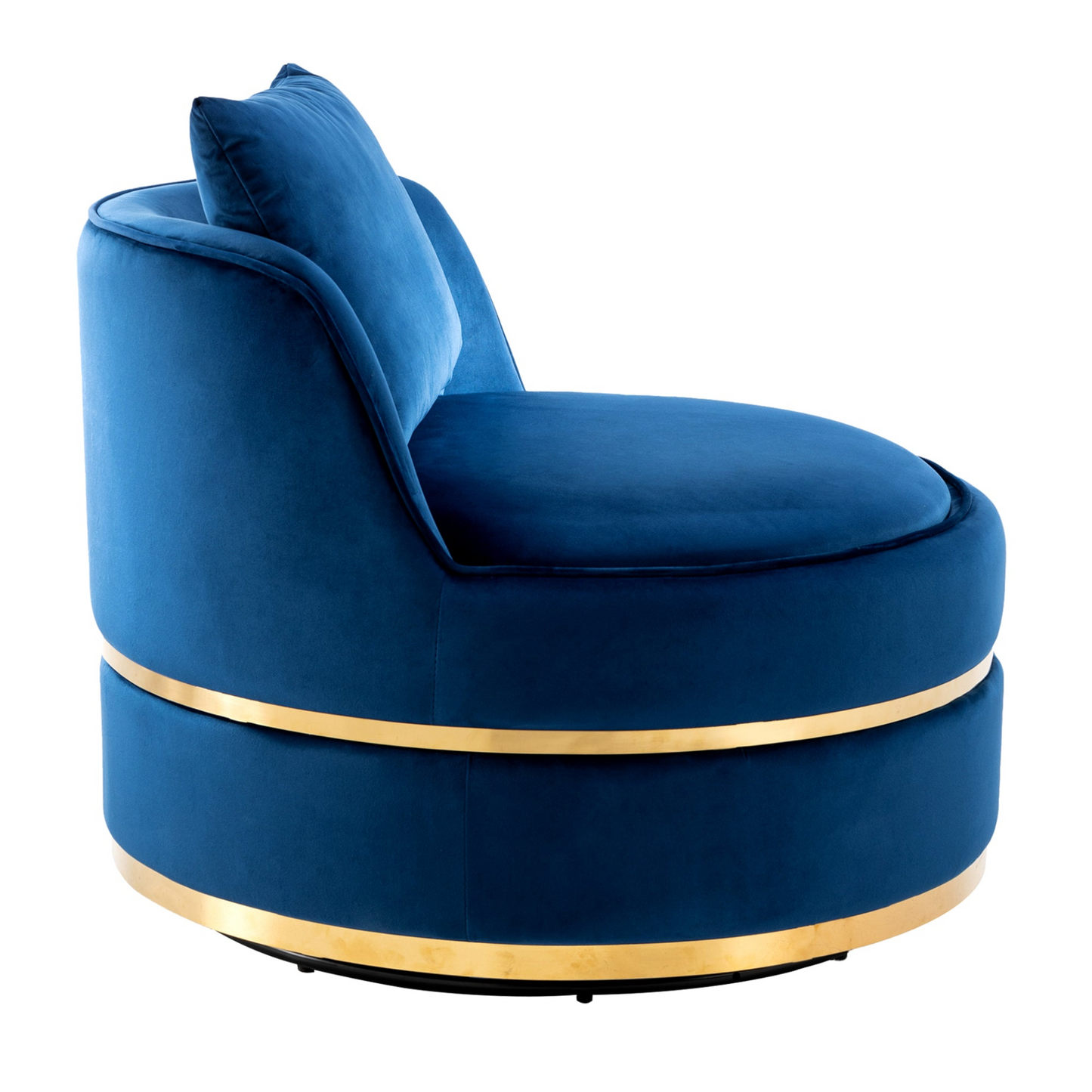 Sofa & Chair sets | 360 Degree Swivel Accent Chair Velvet Modern Upholstered Barrel Chair Over-Sized Soft Chair with Seat Cushion for Living Room, Bedroom, Office, Apartment, Blue | casafoyer.myshopify.com