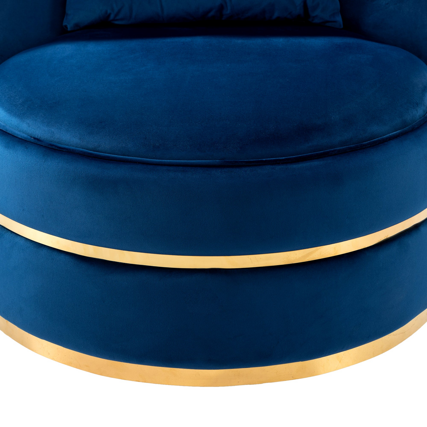 Sofa & Chair sets | 360 Degree Swivel Accent Chair Velvet Modern Upholstered Barrel Chair Over-Sized Soft Chair with Seat Cushion for Living Room, Bedroom, Office, Apartment, Blue | casafoyer.myshopify.com