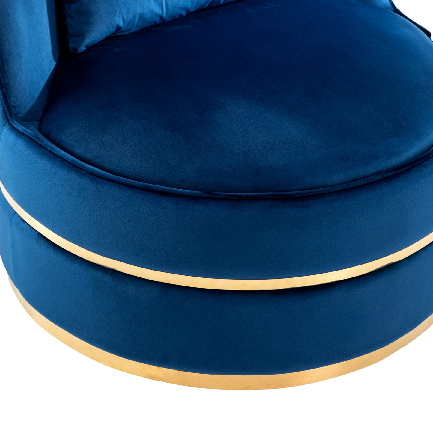 Sofa & Chair sets | 360 Degree Swivel Accent Chair Velvet Modern Upholstered Barrel Chair Over-Sized Soft Chair with Seat Cushion for Living Room, Bedroom, Office, Apartment, Blue | casafoyer.myshopify.com