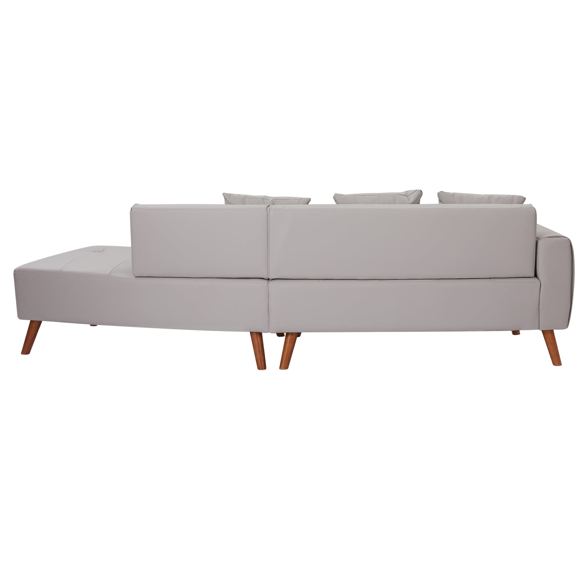 Sofa & Chair sets | Contemporary Sofa Stylish Sofa Couch with a Round Storage Ottoman and Three Removable Pillows for Living Room, Grey | casafoyer.myshopify.com