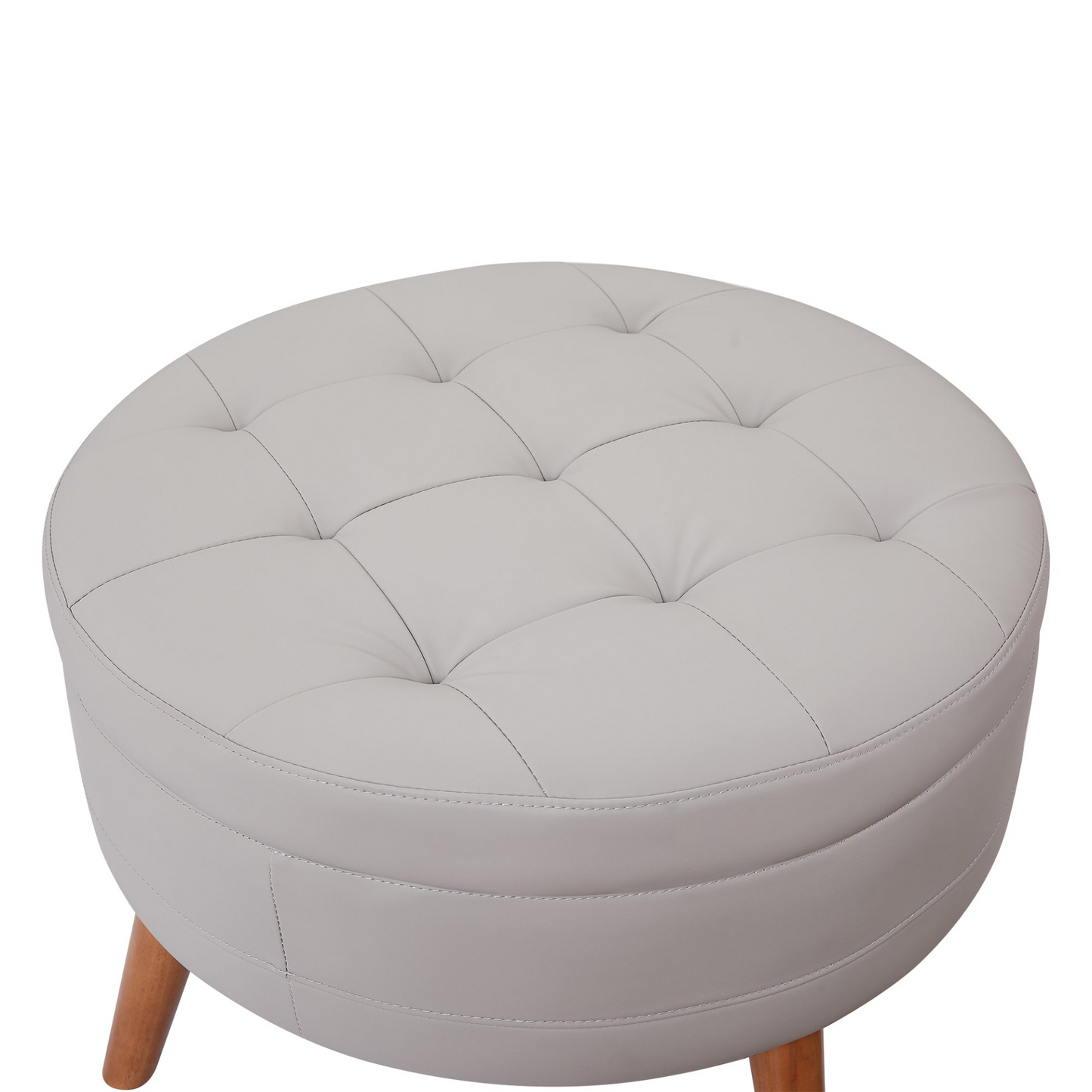 Sofa & Chair sets | Contemporary Sofa Stylish Sofa Couch with a Round Storage Ottoman and Three Removable Pillows for Living Room, Grey | casafoyer.myshopify.com