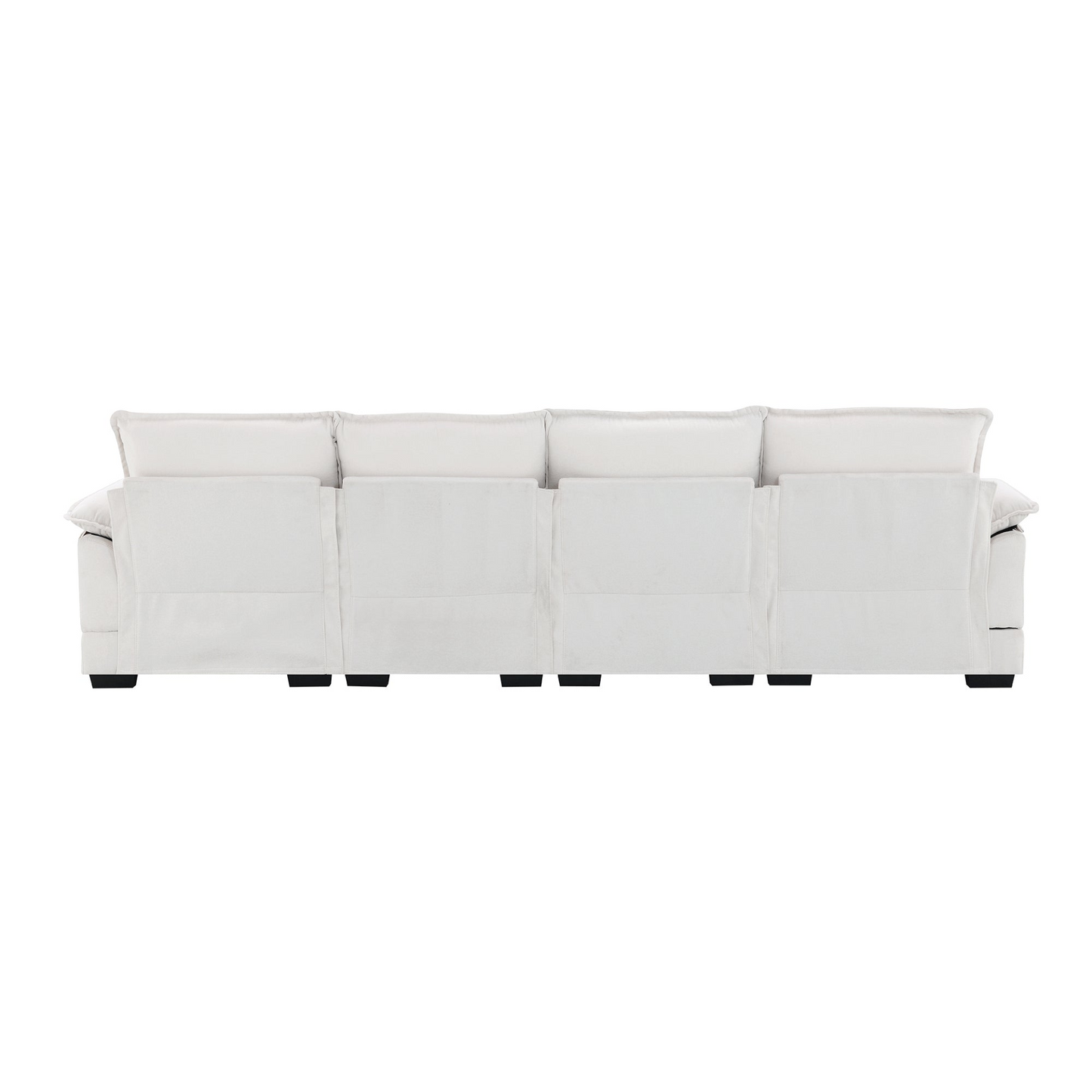 [product_type] | Modern U-shaped Sectional Sofa with Waist Pillows - 6-seat Symmetrical Sofa Furniture | casafoyer.myshopify.com