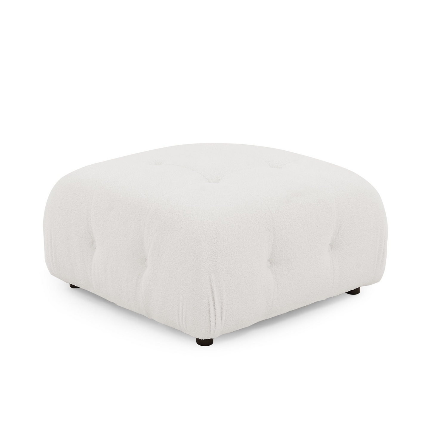 [product_type] | Modular Sectional Sofa, Button Tufted Designed and DIY Combination,L Shaped Couch with Reversible Ottoman, Ivory Teddy Fabric | casafoyer.myshopify.com