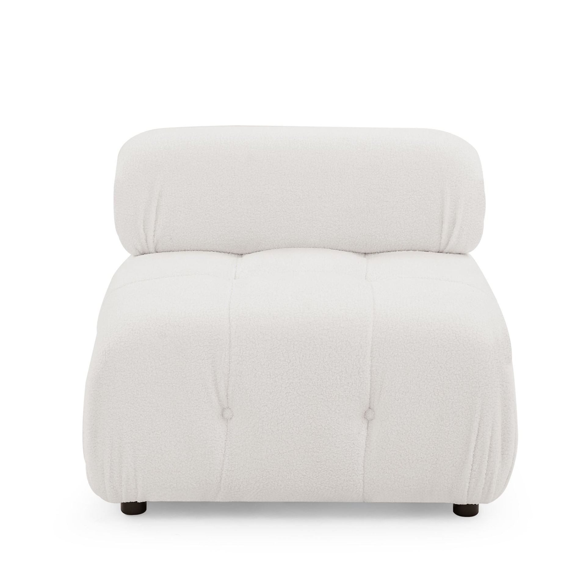 [product_type] | Modular Sectional Sofa, Button Tufted Designed and DIY Combination,L Shaped Couch with Reversible Ottoman, Ivory Teddy Fabric | casafoyer.myshopify.com