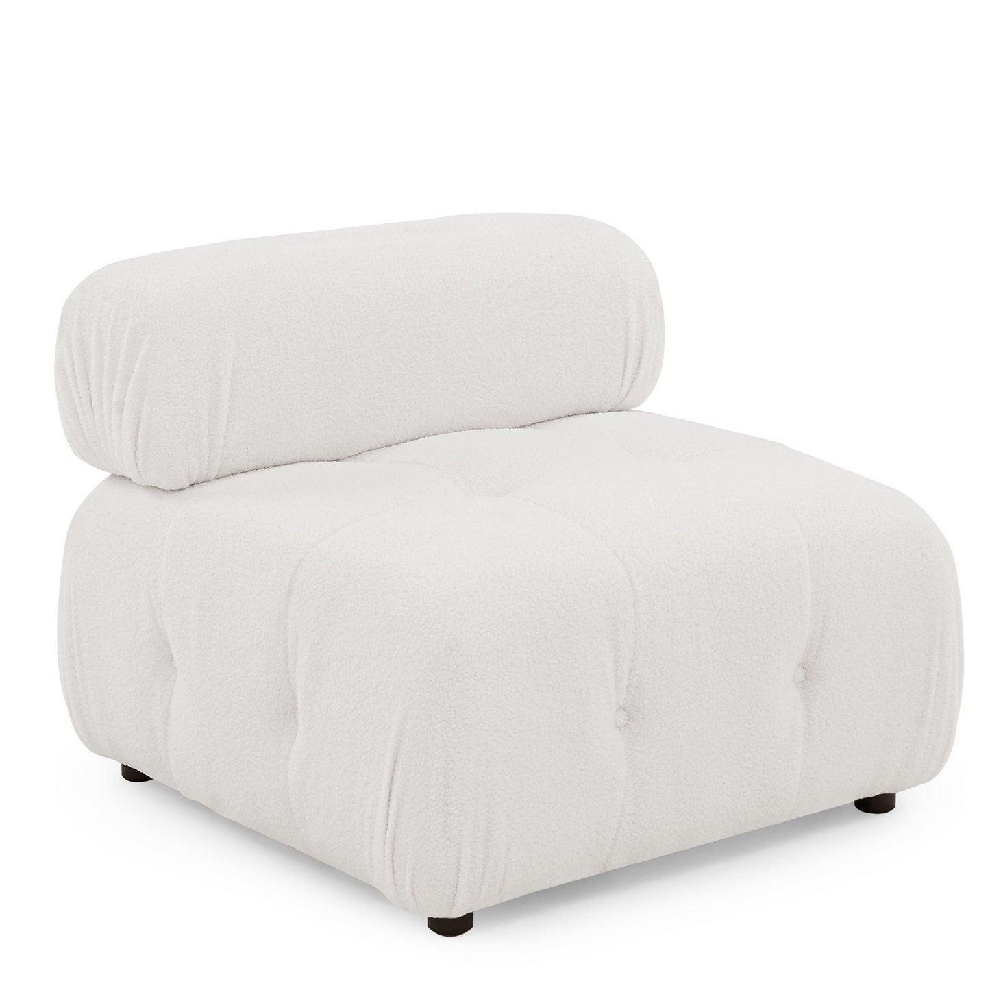 [product_type] | Modular Sectional Sofa, Button Tufted Designed and DIY Combination,L Shaped Couch with Reversible Ottoman, Ivory Teddy Fabric | casafoyer.myshopify.com