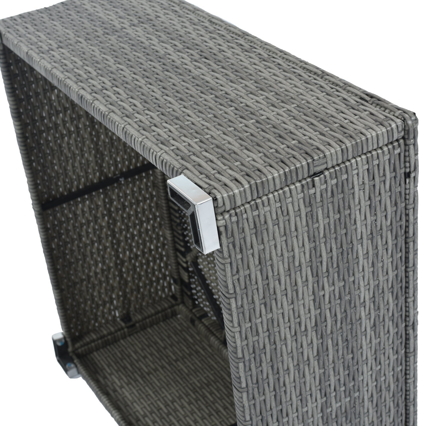 Patio Furntiure Sets | 8-Pieces Outdoor Patio Furniture Sets, Garden Conversation Wicker Sofa Set, Single Sofa Combinable, Beige Cushions Gray Wicker | casafoyer.myshopify.com