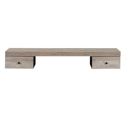 DRESSER | Wall-mounted Vanity Desk, Floating Vanity Shelf with Drawers, Dressing Table With Wooden Sticker,Computer Table Desk, Home Office Desk, Log Gray | casafoyer.myshopify.com