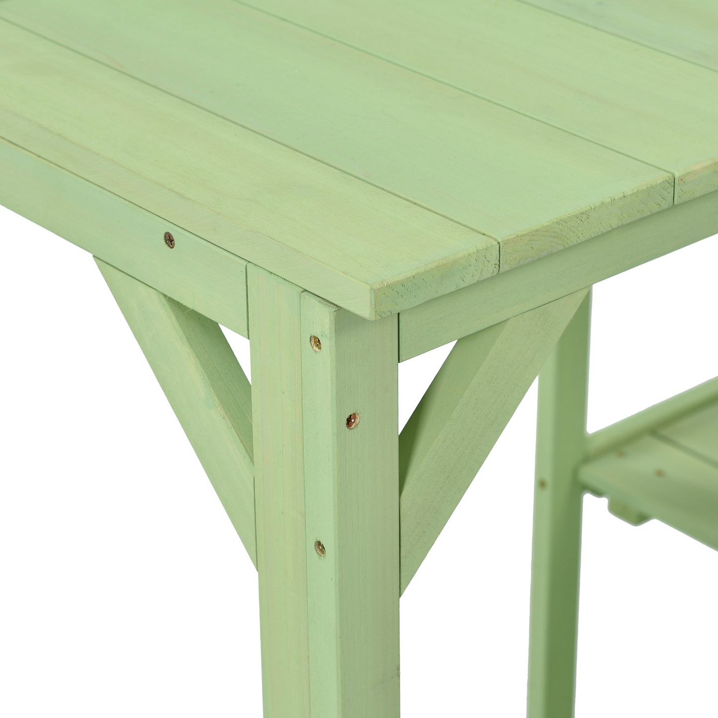 Table Decor | Large Outdoor Potting Bench, Garden Potting Table, Wood Workstation with 6-Tier Shelves, Large Tabletop and Side Hook for Mudroom, Backyard,Green | casafoyer.myshopify.com