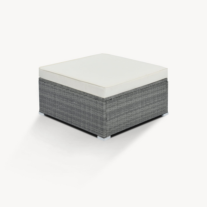 Patio Furntiure Sets | 8-Pieces Outdoor Patio Furniture Sets, Garden Conversation Wicker Sofa Set, Single Sofa Combinable, Beige Cushions Gray Wicker | casafoyer.myshopify.com