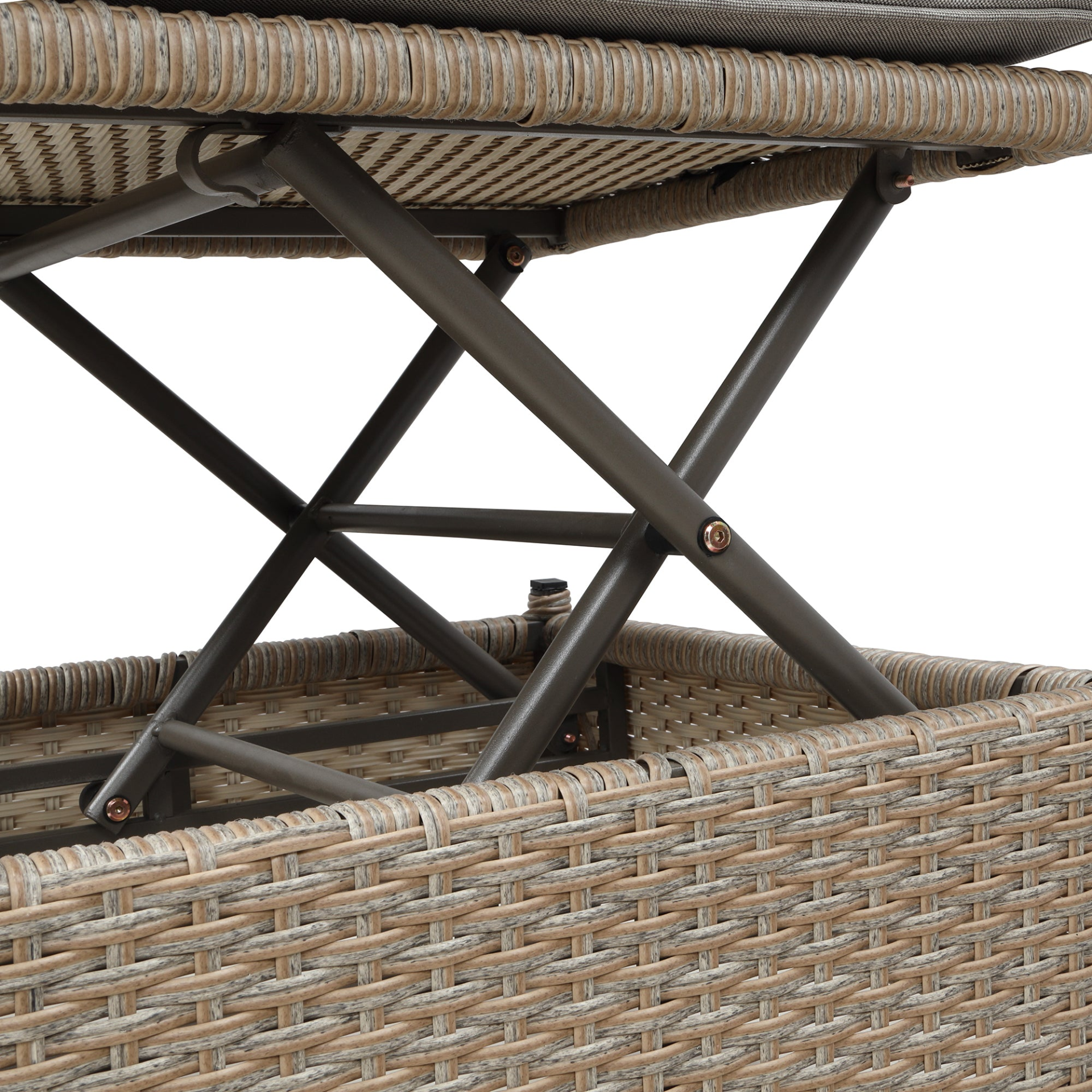 Sofa & Chair sets | 4 Piece UV-Proof Resin Wicker Patio Sofa Set with Retractable Canopy, Cushions and Lifting Table, Brown | casafoyer.myshopify.com