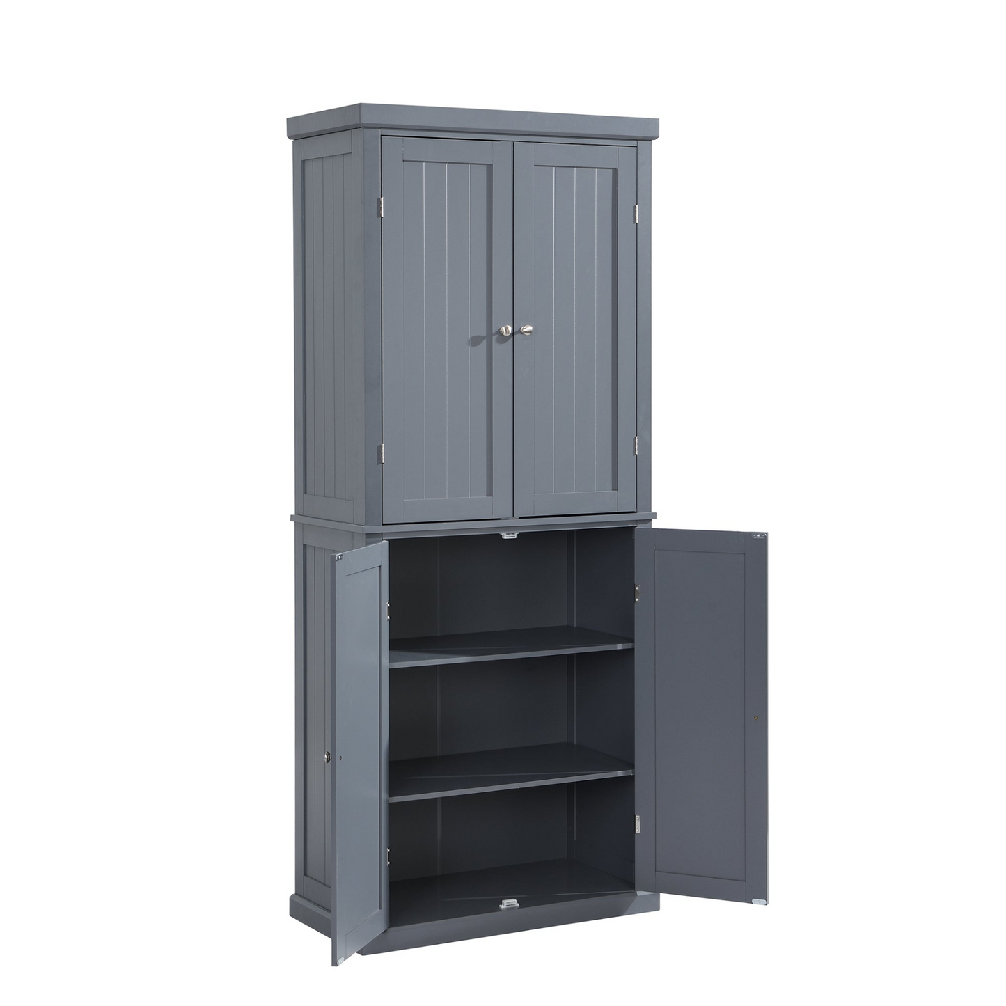 Sofa & Chair sets | Freestanding Tall Kitchen Pantry, 72.4inch Minimalist Kitchen Storage Cabinet Organizer with 4 Doors and Adjustable Shelves,Gray | casafoyer.myshopify.com