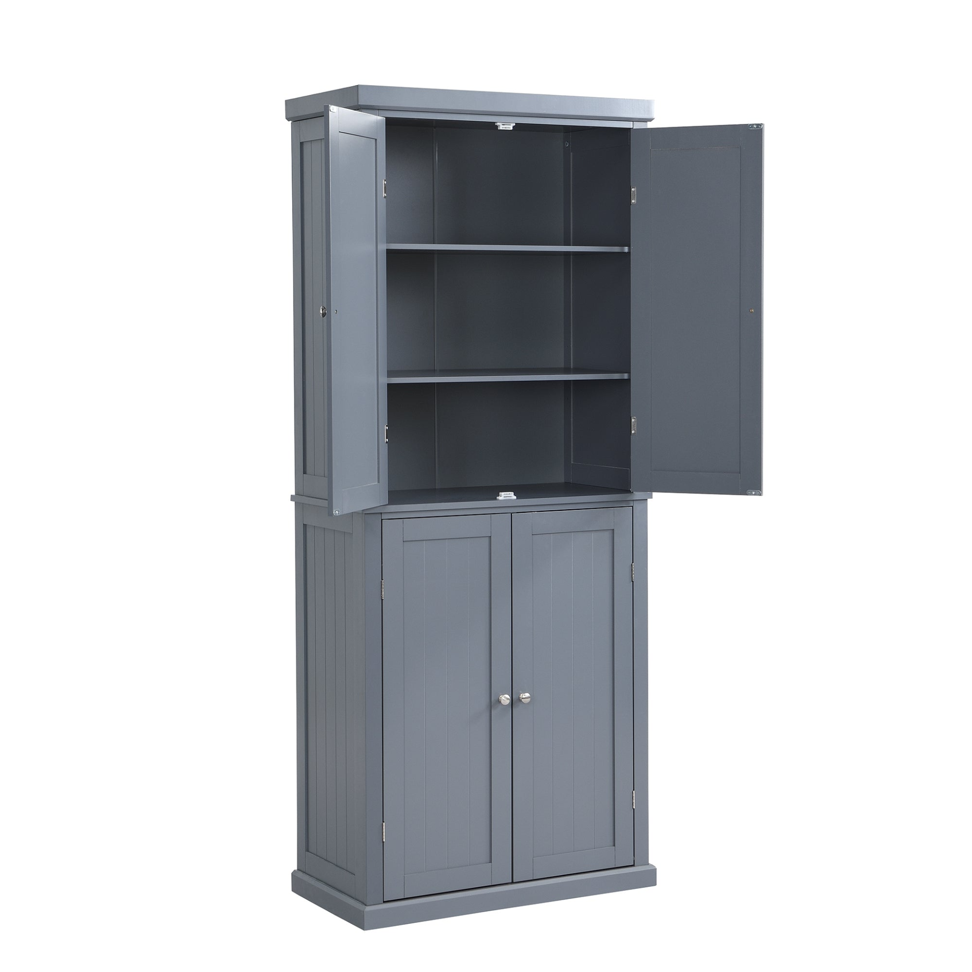 Sofa & Chair sets | Freestanding Tall Kitchen Pantry, 72.4inch Minimalist Kitchen Storage Cabinet Organizer with 4 Doors and Adjustable Shelves,Gray | casafoyer.myshopify.com