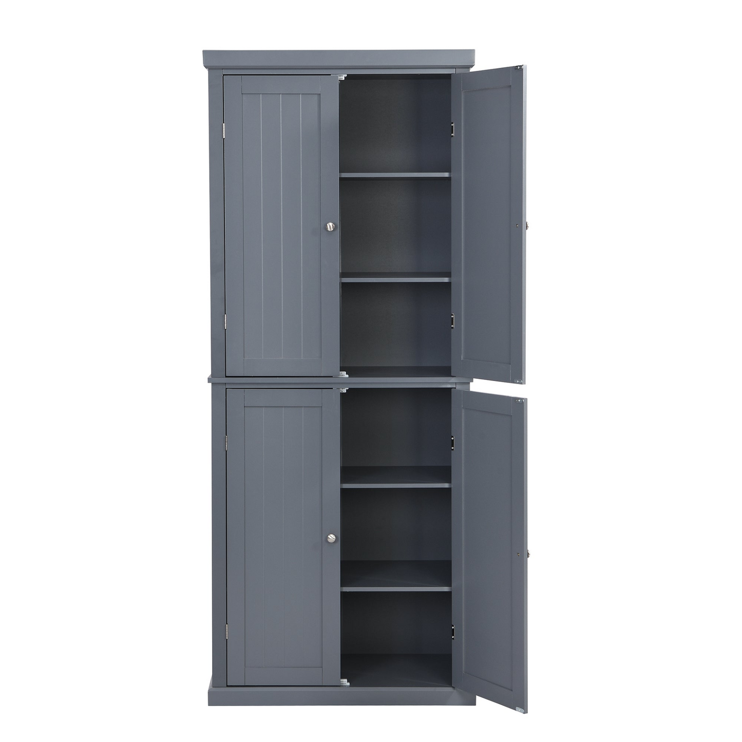 Sofa & Chair sets | Freestanding Tall Kitchen Pantry, 72.4inch Minimalist Kitchen Storage Cabinet Organizer with 4 Doors and Adjustable Shelves,Gray | casafoyer.myshopify.com