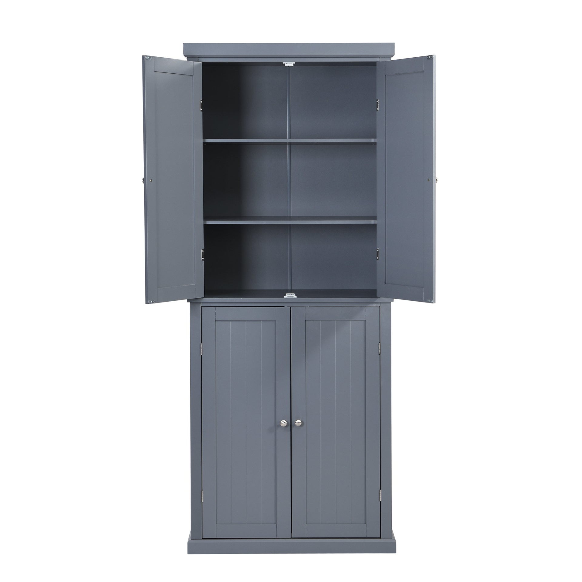 Sofa & Chair sets | Freestanding Tall Kitchen Pantry, 72.4inch Minimalist Kitchen Storage Cabinet Organizer with 4 Doors and Adjustable Shelves,Gray | casafoyer.myshopify.com