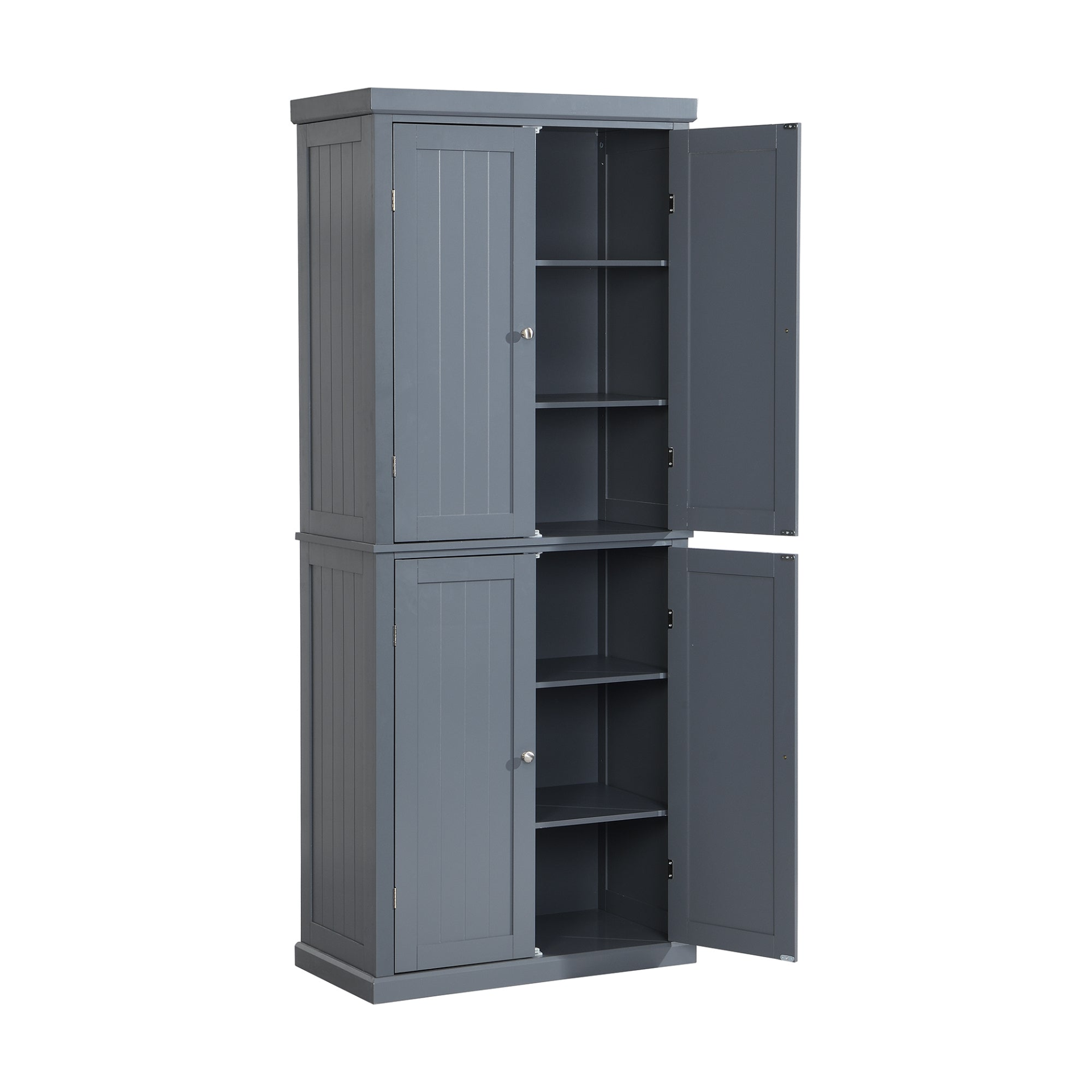 Sofa & Chair sets | Freestanding Tall Kitchen Pantry, 72.4inch Minimalist Kitchen Storage Cabinet Organizer with 4 Doors and Adjustable Shelves,Gray | casafoyer.myshopify.com