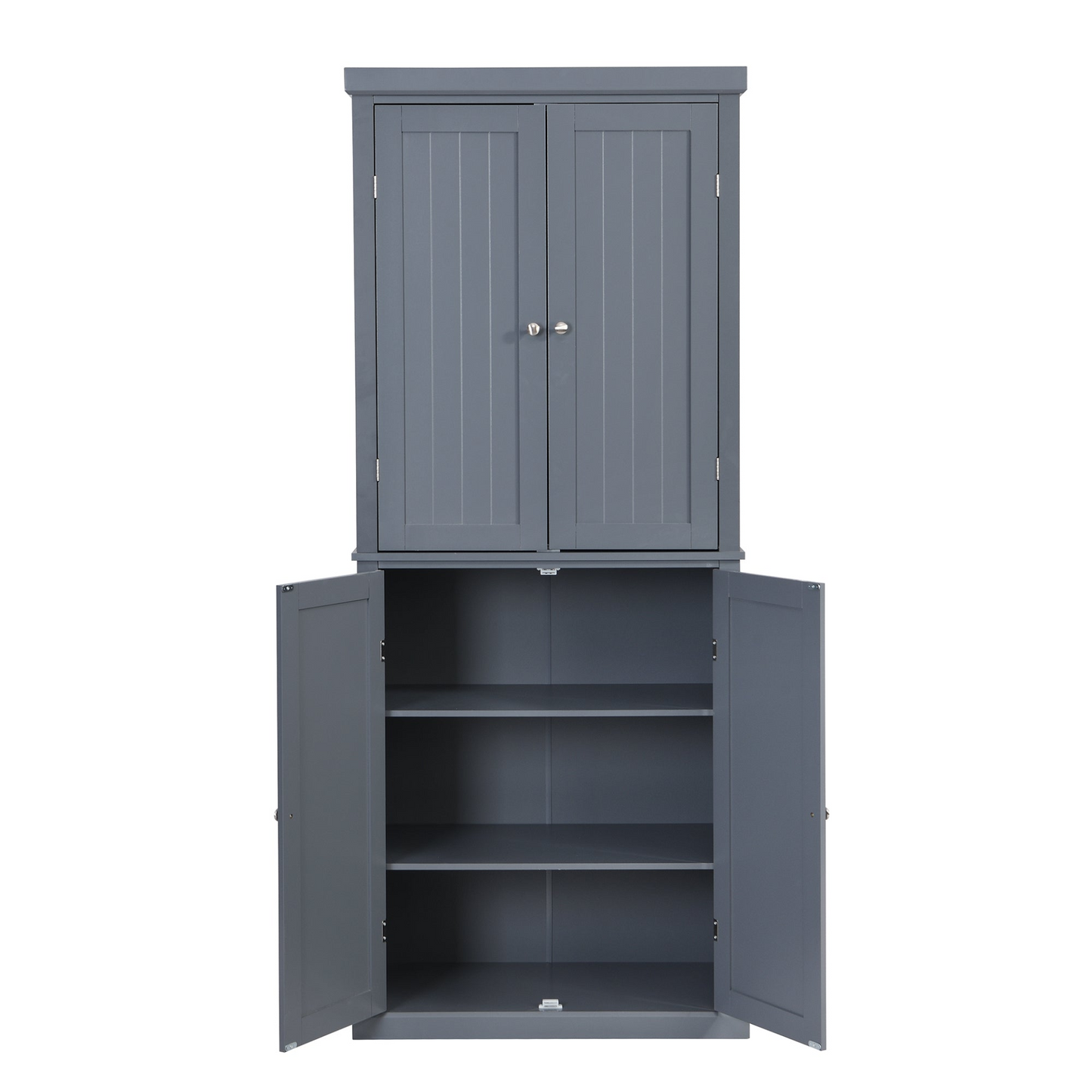 Sofa & Chair sets | Freestanding Tall Kitchen Pantry, 72.4inch Minimalist Kitchen Storage Cabinet Organizer with 4 Doors and Adjustable Shelves,Gray | casafoyer.myshopify.com