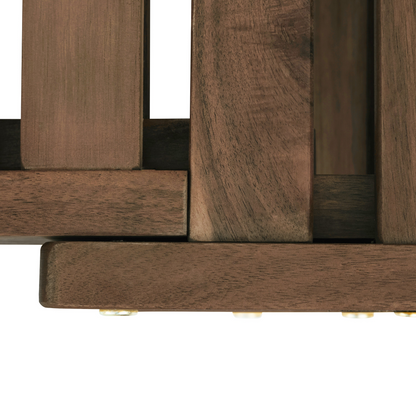 Patio Furntiure Sets | Outdoor Adjustable Patio Wooden Daybed Sofa Chaise Lounge with Cushions for Small Places, Brown Finish+Beige Cushion | casafoyer.myshopify.com