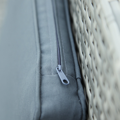 Patio Furntiure Sets | 6-Piece Patio Furniture Set Outdoor Sectional Sofa with Glass Table, Ottomans for Pool, Backyard, Lawn (Gray) | casafoyer.myshopify.com