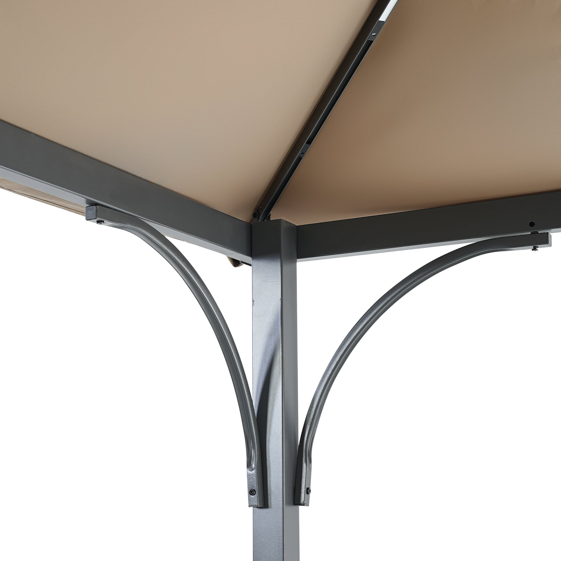 Patio Furntiure Sets | Patio Gazebo with Extended Side Shed/Awning and LED Light - Brown | Enhance Your Outdoor Space | casafoyer.myshopify.com