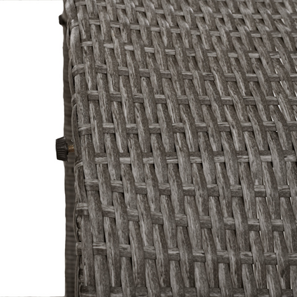 Patio Furntiure Sets | Patio 5-Piece Round Rattan Sectional Sofa Set All-Weather PE Wicker Sunbed Daybed with Round Liftable Table and Washable Cushions for Outdoor Backyard Poolside, Gray | casafoyer.myshopify.com