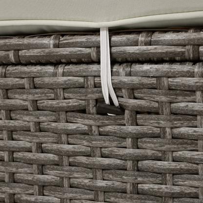 Patio Furntiure Sets | Patio 5-Piece Round Rattan Sectional Sofa Set All-Weather PE Wicker Sunbed Daybed with Round Liftable Table and Washable Cushions for Outdoor Backyard Poolside, Gray | casafoyer.myshopify.com