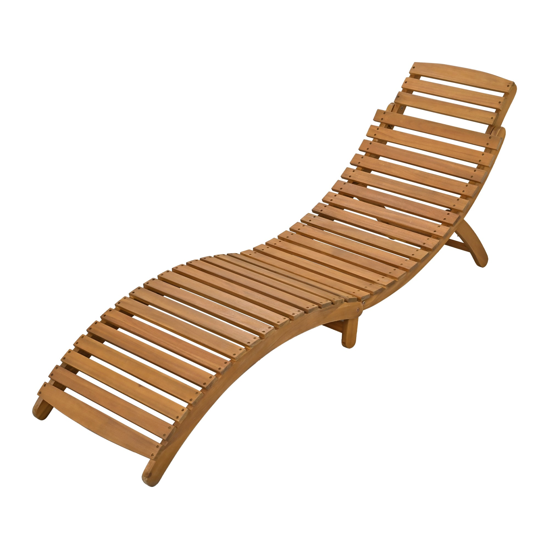 Patio Furntiure Sets | Outdoor Patio Wood Portable Extended Chaise Lounge Set with Foldable Tea Table for Balcony, Poolside, Garden, Brown | casafoyer.myshopify.com