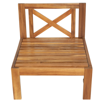 Patio Furntiure Sets | Outdoor Backyard Patio Wood 5-Piece Sectional Sofa Seating Group Set with Cushions, Natural Finish+ Beige Cushions | casafoyer.myshopify.com