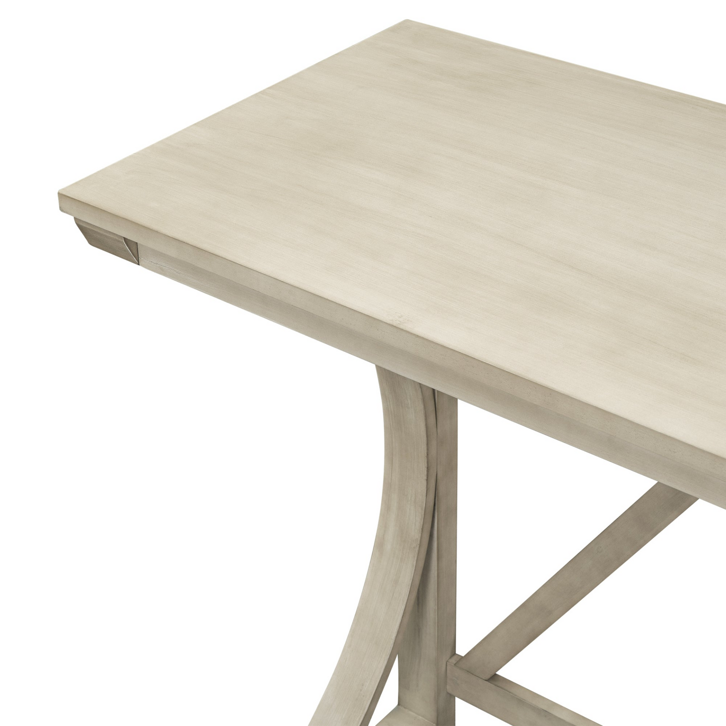 Dining Table | Farmhouse 3-Piece Counter Height Dining Table Set with USB Port and Upholstered Stools,Cream | casafoyer.myshopify.com