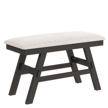 Dining Table | 6-Piece Wood Counter Height Dining Table Set with Storage Shelf, Kitchen Table Set with Bench and 4 Chairs,Rustic Style,Espresso+Beige Cushion | casafoyer.myshopify.com