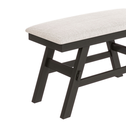 Dining Table | 6-Piece Wood Counter Height Dining Table Set with Storage Shelf, Kitchen Table Set with Bench and 4 Chairs,Rustic Style,Espresso+Beige Cushion | casafoyer.myshopify.com