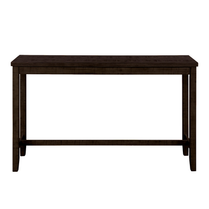 Dining Table | 4 Pieces Counter Height Table with Fabric Padded Stools, Rustic Bar Dining Set with Socket, Brown | casafoyer.myshopify.com