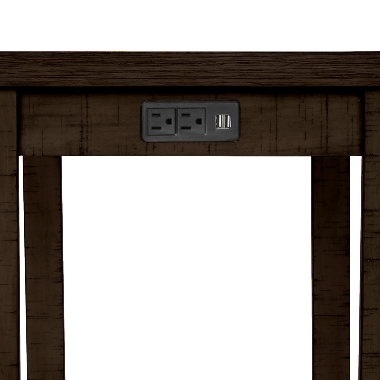 Dining Table | 4 Pieces Counter Height Table with Fabric Padded Stools, Rustic Bar Dining Set with Socket, Brown | casafoyer.myshopify.com