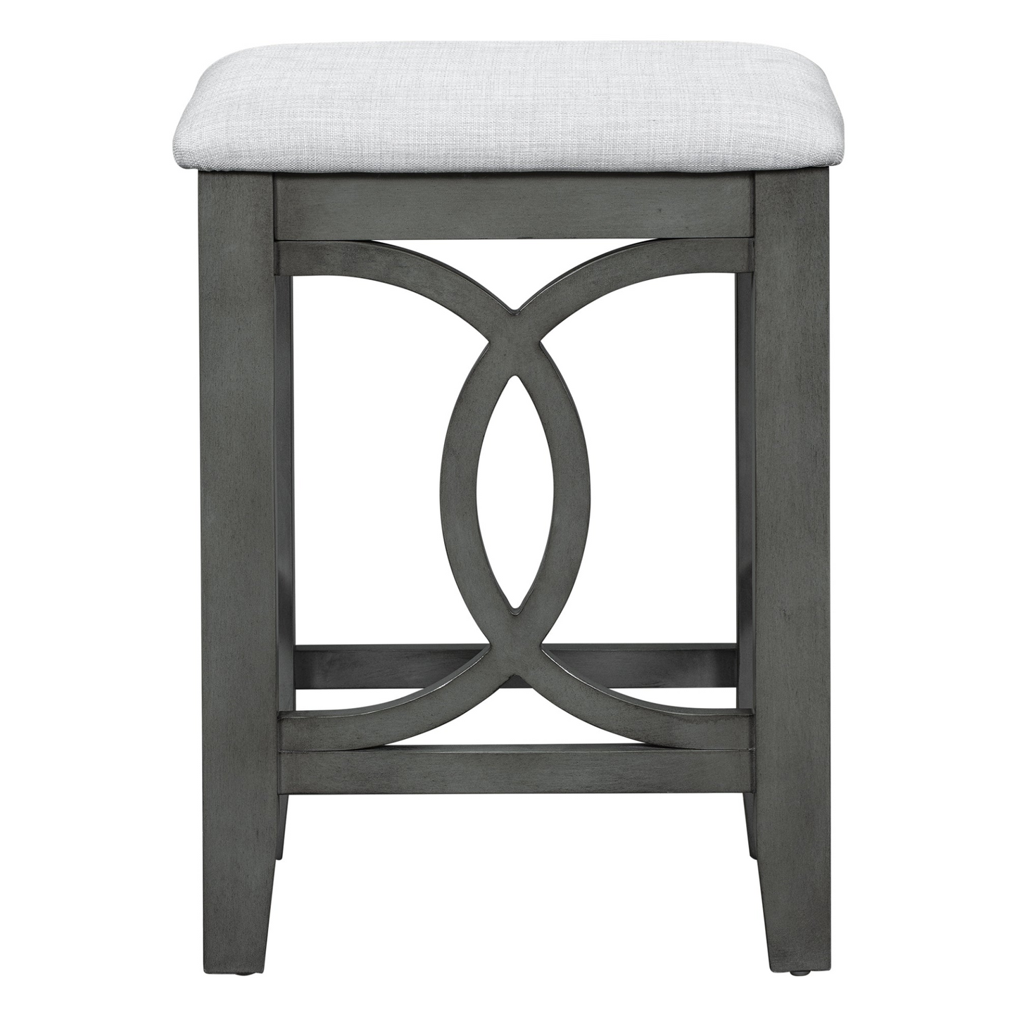 Dining Table | Farmhouse 3-Piece Counter Height Dining Table Set with USB Port and Upholstered Stools,Gray | casafoyer.myshopify.com