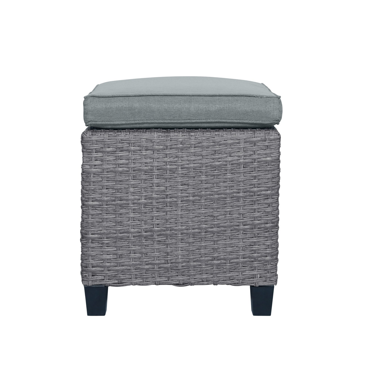 Patio Furntiure Sets | 6-Piece Outdoor Rattan Wicker Set Patio Garden Backyard Sofa, Chair, Stools and Table(Gray Rattan+Gray Cushion) | casafoyer.myshopify.com